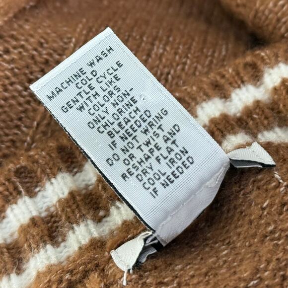 90s Y2k Cable Knit Cardigan Sweater Light Academia Indie Old Preppy Soft Girl M - Picture 5 of 5